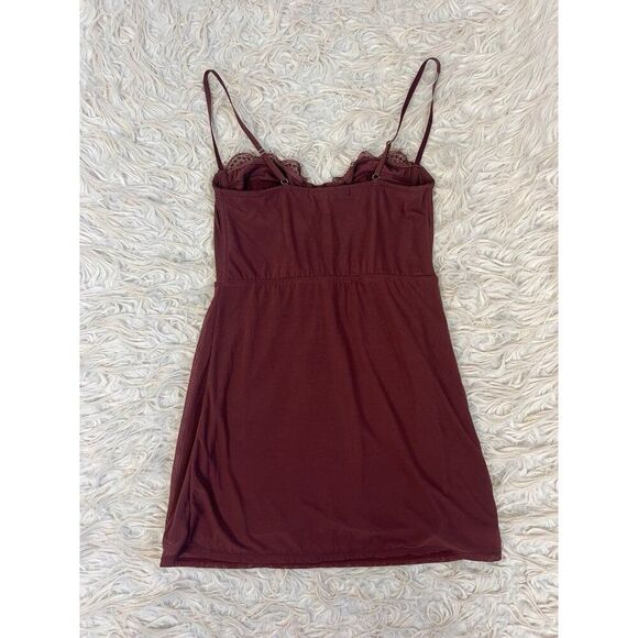 Urban Outfitters Brenna Mesh Chocolate Bustier Mini Dress Size Small NWOT - Picture 3 of 12